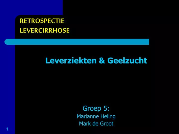 retrospectie levercirrhose