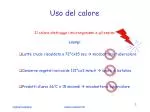Uso del calore - slide 1