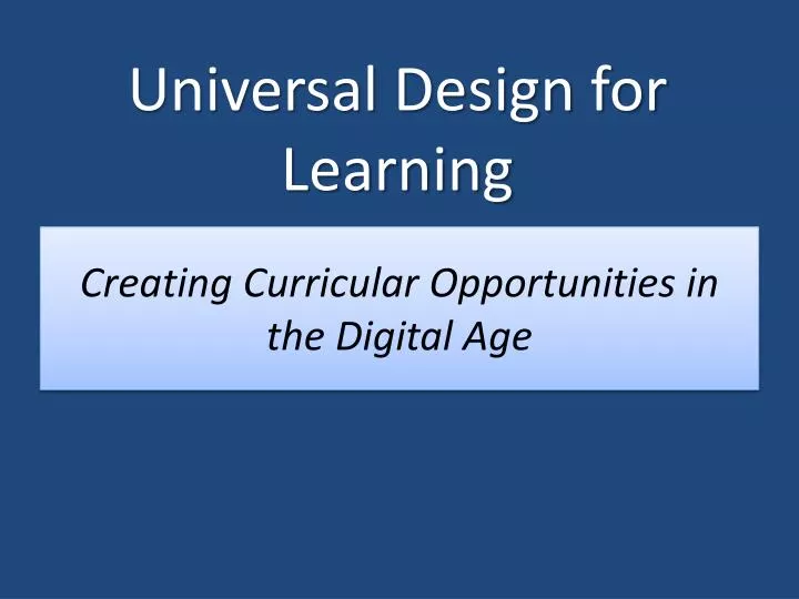 creating curricular opportunities in the digital age