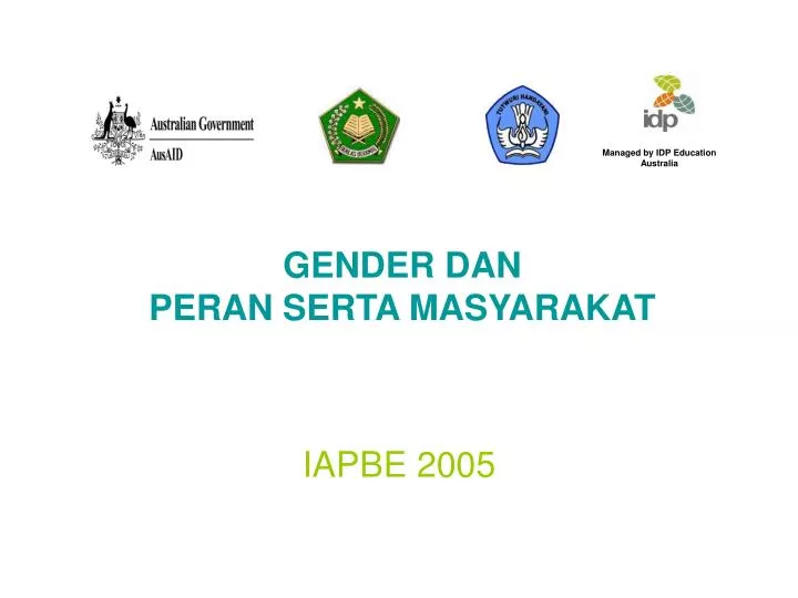 gender dan peran serta masyarakat