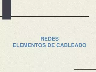 redes elementos de cableado