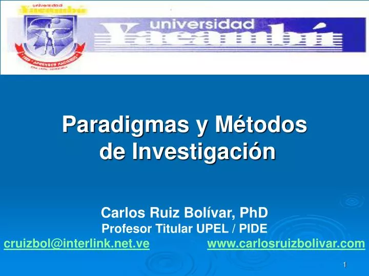 paradigmas y m todos de investigaci n