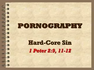 PORNOGRAPHY