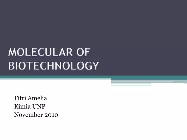 molecular of biotechnology