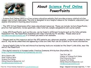 About Science Prof Online PowerPoints