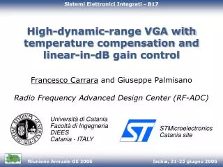 High-dynamic-range VGA with temperature compensation and linear-in-dB gain control