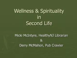 Wellness &amp; Spirituality in Second Life