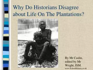 Why Do Historians Disagree about Life On The Plantations?