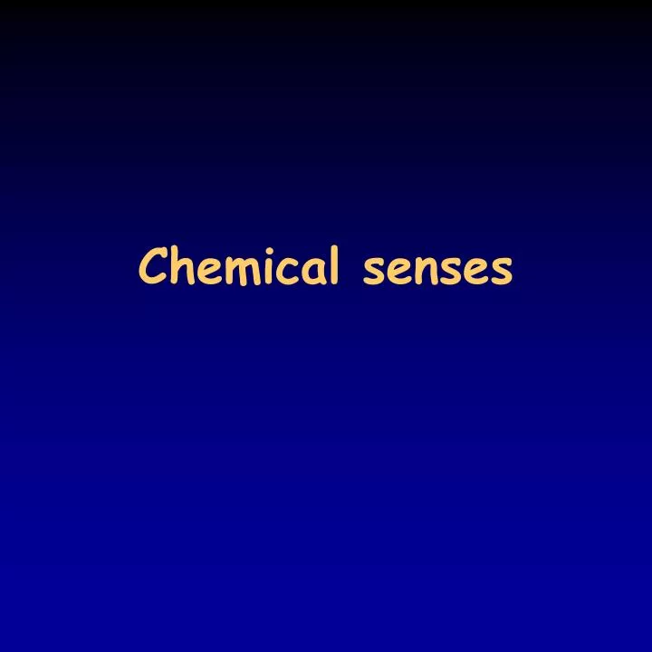 chemical senses