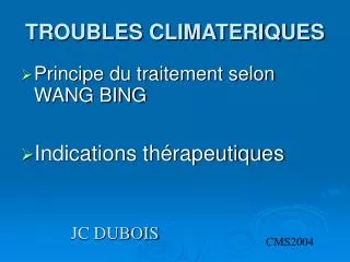 troubles climateriques