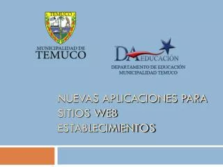 nuevas aplicaciones para sitios web establecimientos