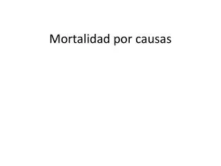 mortalidad por causas