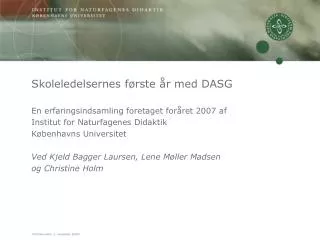 skoleledelsernes f rste r med dasg