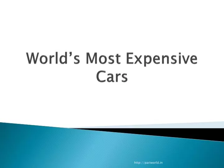 world s most expensive cars