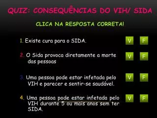 quiz consequ ncias do vih sida clica na resposta correta
