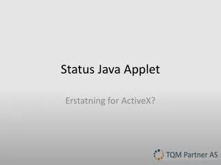 status java applet
