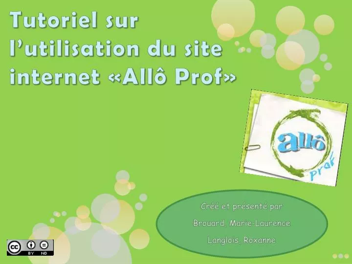 tutoriel sur l utilisation du site internet all prof