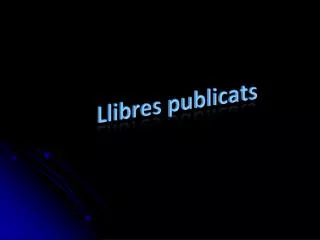 llibres publicats