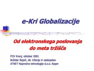 e-Kri Globalizacije