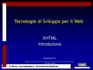 tecnologie di sviluppo per il web