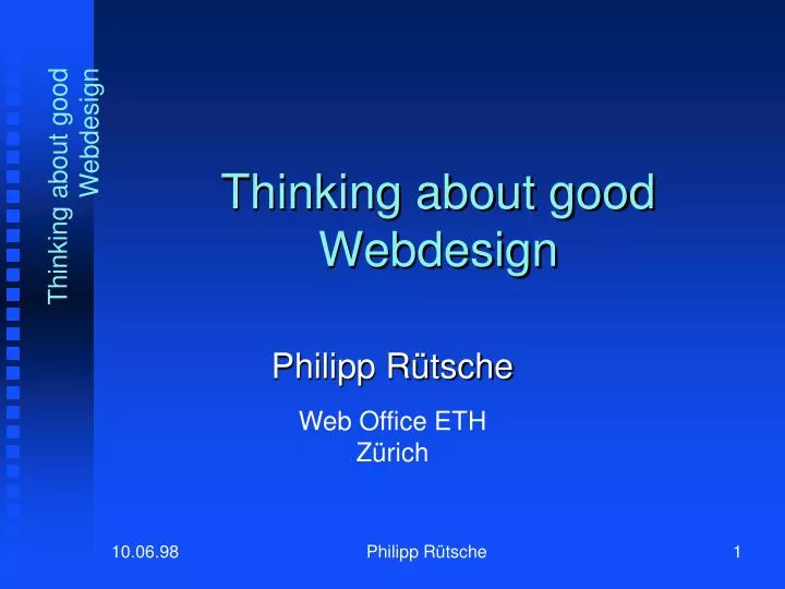 thinking about good webdesign
