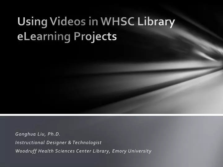 using videos in whsc library elearning projects