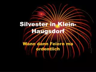 silvester in klein haugsdorf