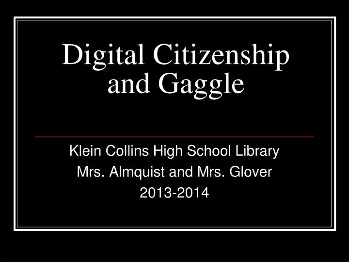 digital citizenship and gaggle