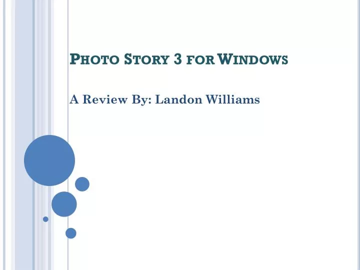photo story 3 for windows