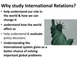 Why study International Relations?