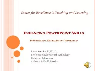 Enhancing PowerPoint Skills Professional Development Workshop
