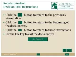 Redetermination Decision Tree Instructions