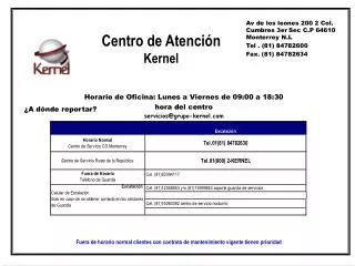 centro de atenci n kernel