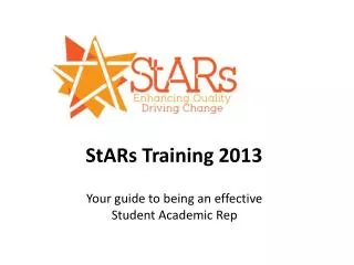 StARs Training 2013