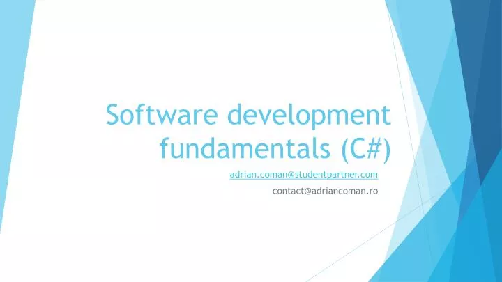 software development fundamentals c
