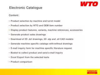 Electronic Catalogue