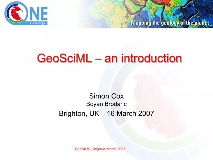 geosciml an introduction