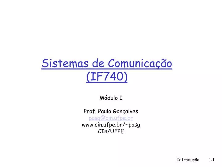 sistemas de comunica o if740