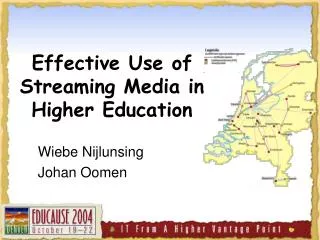 Effective Use of Streaming Media in Higher Education