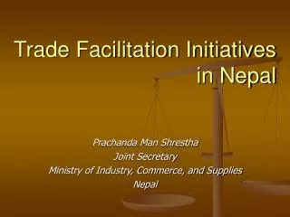 Trade Facilitation Initiatives in Nepal