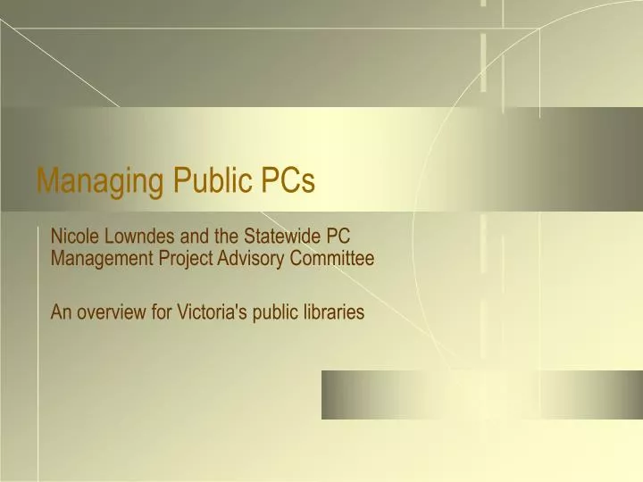 managing public pcs