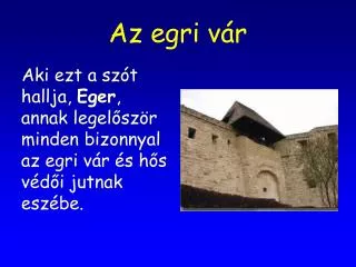 az egri v r