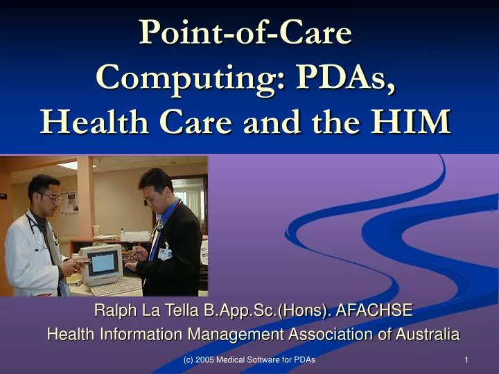 point of care computing pdas health care and the him