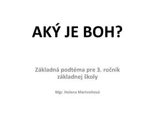 ak je boh