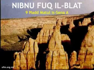nib n u fuq il blat 9 add matul is sena a
