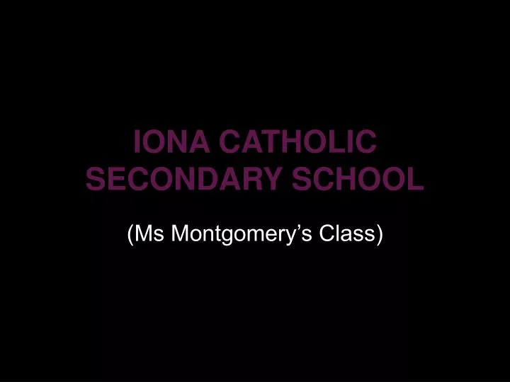 iona catholic secondary school