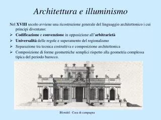 architettura e illuminismo