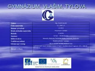 gymn zium vla im tylova