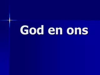 god en ons
