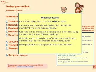 online peer review zelfstudiepowerpoint